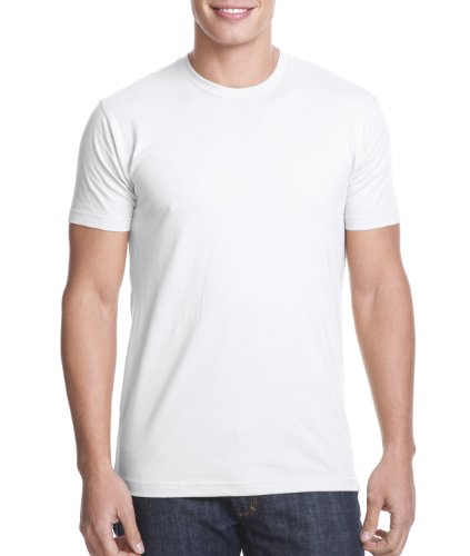 Men's Cotton Crew WHITE XL von Next Level