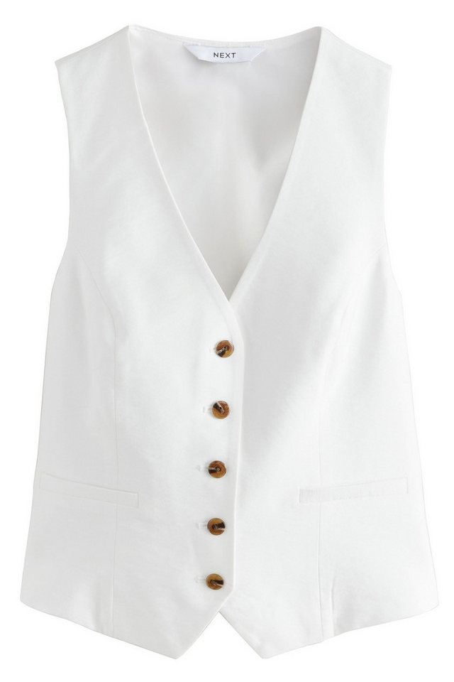 Next Anzugweste Durchgeknöpfte Weste mit V-Ausschnitt (1-tlg) von Next