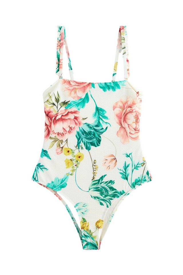 Next Badeanzug Bauchformender Bandeau-Badeanzug mit Rüschen (1-St) von Next