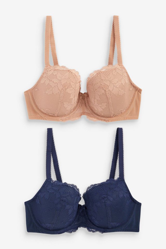 Next Bandeau-Bikini-Top 2 x Balconette-Spitzen-BHs, DD+ (2-St) von Next
