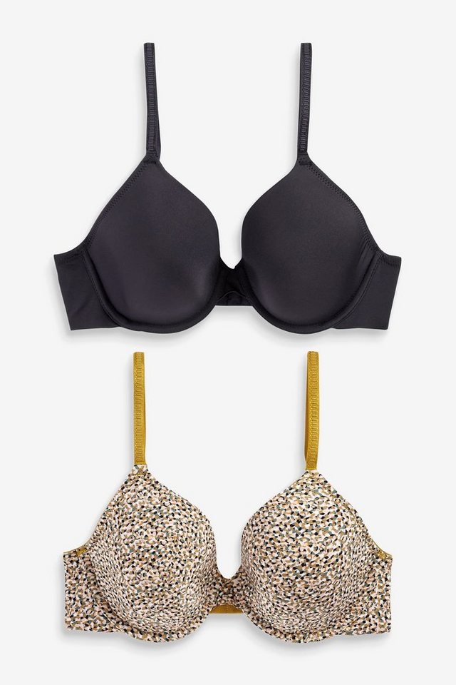 Next Bandeau-Bikini-Top Leicht wattierte T-Shirt-Vollschalen-BHs, 2er-Pack (2-St) von Next