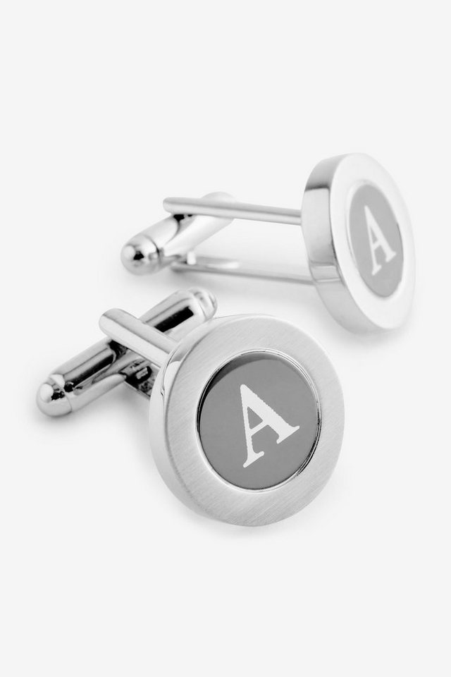 Next Bandeau-Bikini-Top Runde Manschettenknöpfe mit Buchstabe (1-St) von Next