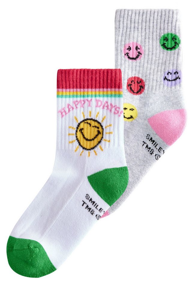 Next Basicsocken Socken mit Polstersohle 2er-Pack, Smiley World (2-Paar) von Next