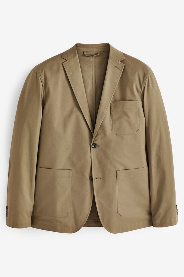 Next Baukastensakko Anzug mit hohem Baumwollanteil: Relaxed Fit Jacke (1-tlg) von Next