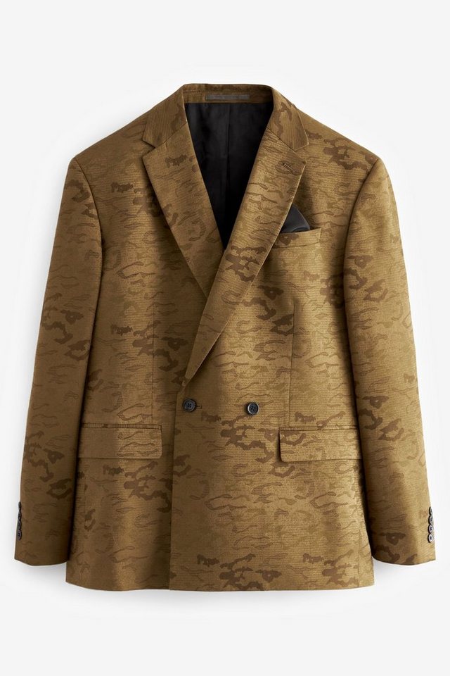 Next Baukastensakko EDIT Smoking-Blazer Leopardenmuster, Relaxed Fit (1-tlg) von Next