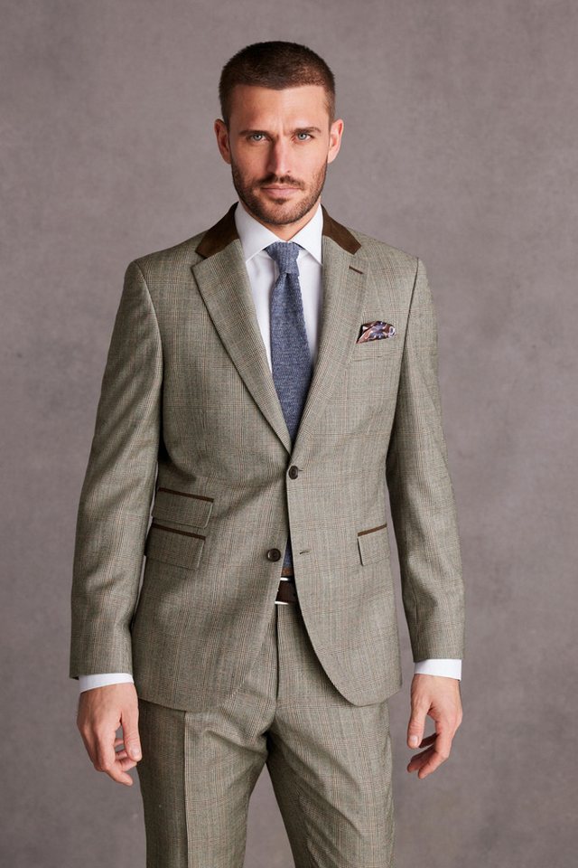 Next Baukastensakko Slim Fit Signature Alfred Brown Anzugsakko, Wolle (1-tlg) von Next
