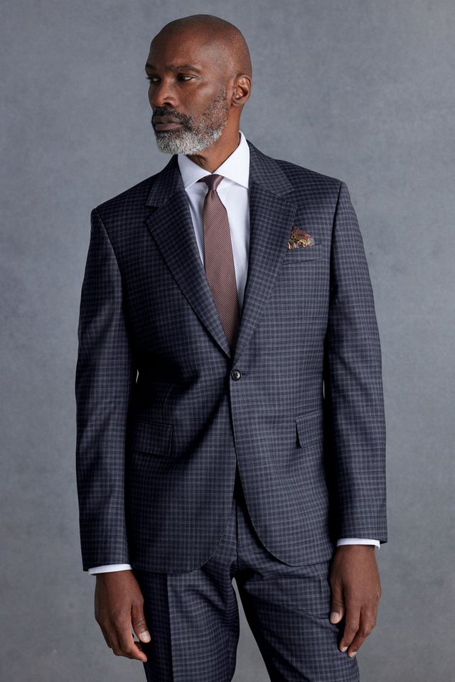 Next Baukastensakko Slim Fit Signature Karierter Zignone Anzug: Sakko (1-tlg) von Next