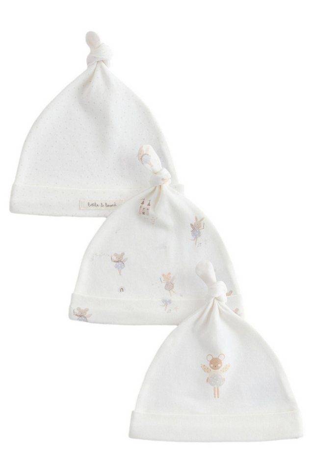 Next Beanie 3er-Pack Baby-Knotenmützen (3-St) von Next