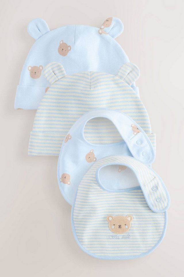 Next Beanie Baby Beanie und Lätzchen im 4-teiligen Set. (4-St) von Next