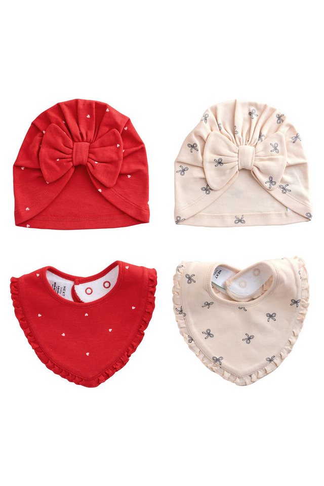 Next Beanie Baby Beaniemütze und Lätzchen, 4-tlg. Set (4-St) von Next