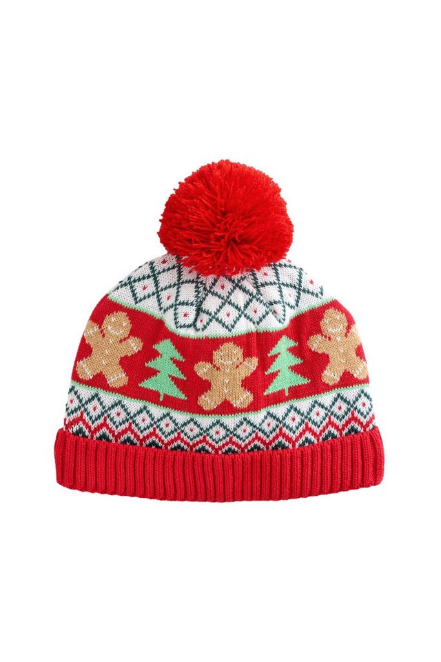 Next Beanie Baby Weihnachtsstrickmütze mit Bommel (1-St) von Next