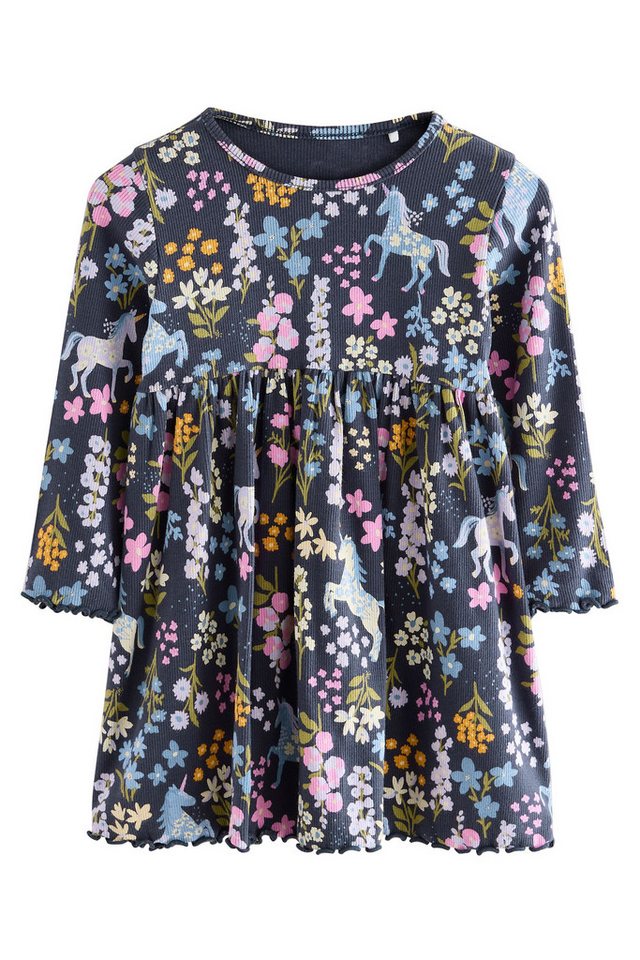 Next Blusenkleid Geripptes Langarmkleid (1-tlg) von Next