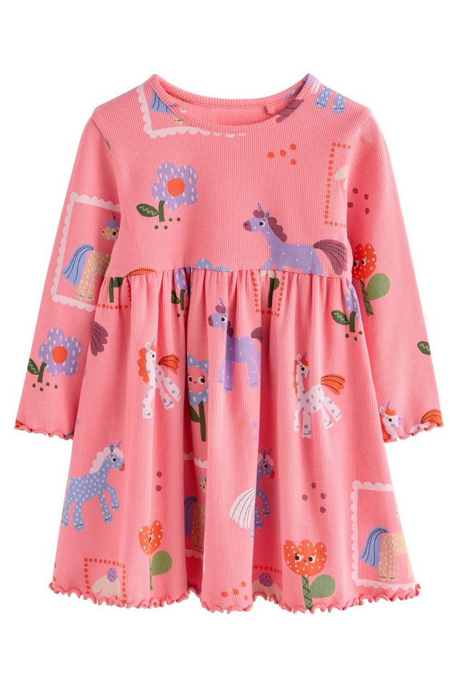 Next Blusenkleid Geripptes Langarmkleid (1-tlg) von Next