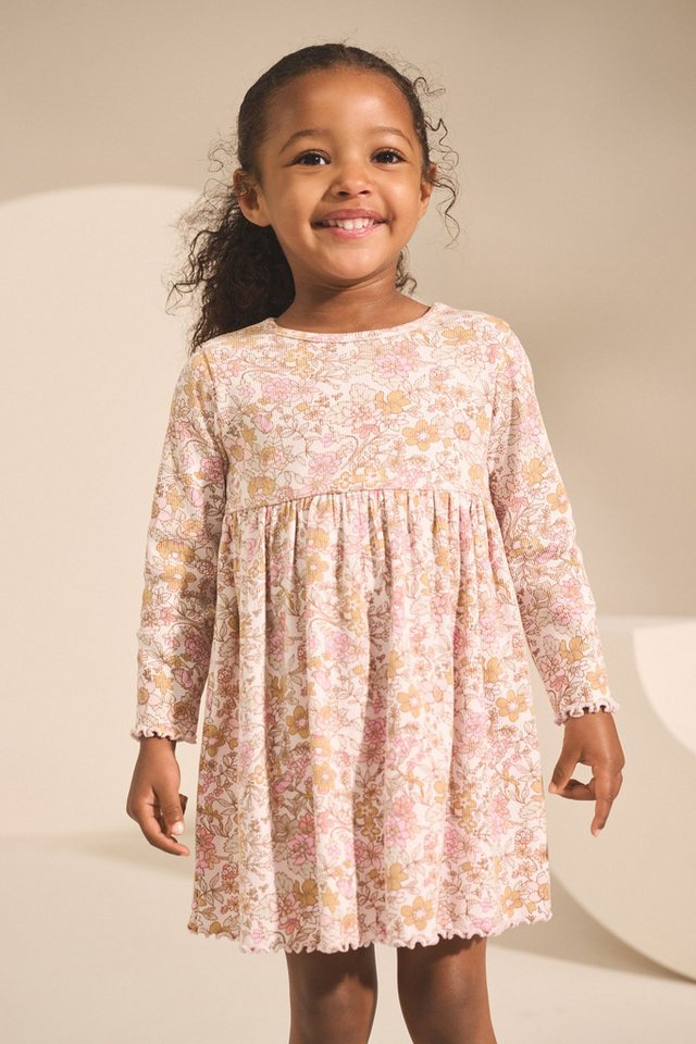 Next Blusenkleid Geripptes Langarmkleid (1-tlg) von Next