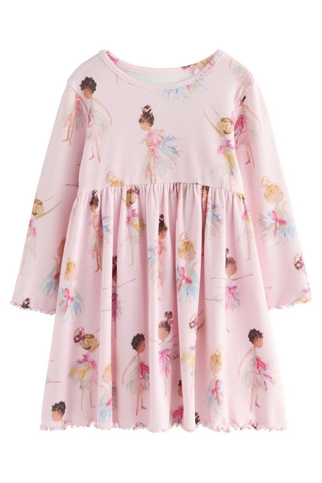 Next Blusenkleid Geripptes Langarmkleid (1-tlg) von Next