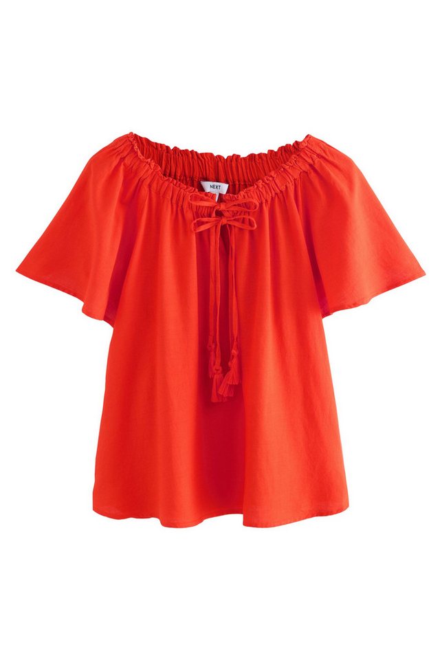 Next Blusenshirt Kurzärmliges Bardot-Oberteil mit Neckholder (1-tlg) von Next