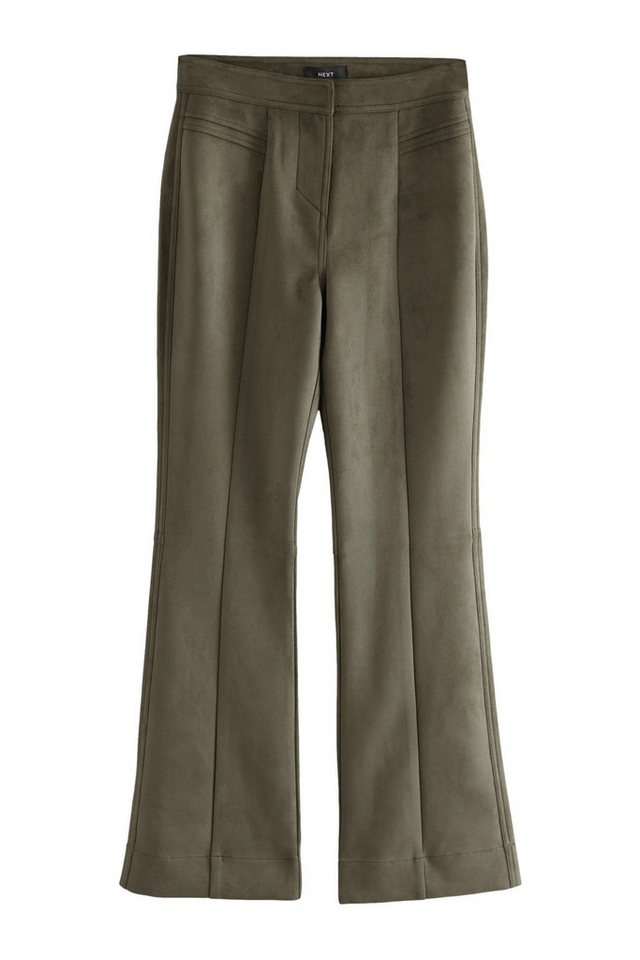 Next Bootcuthose Bootcut-Hose aus Veloursleder mit Kunstfell (1-tlg) von Next