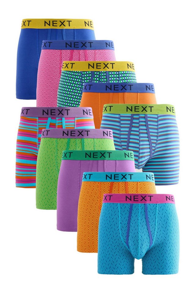 Next Boxershorts Boxershorts mit Eingriff, 10er-Pack (10-St) von Next