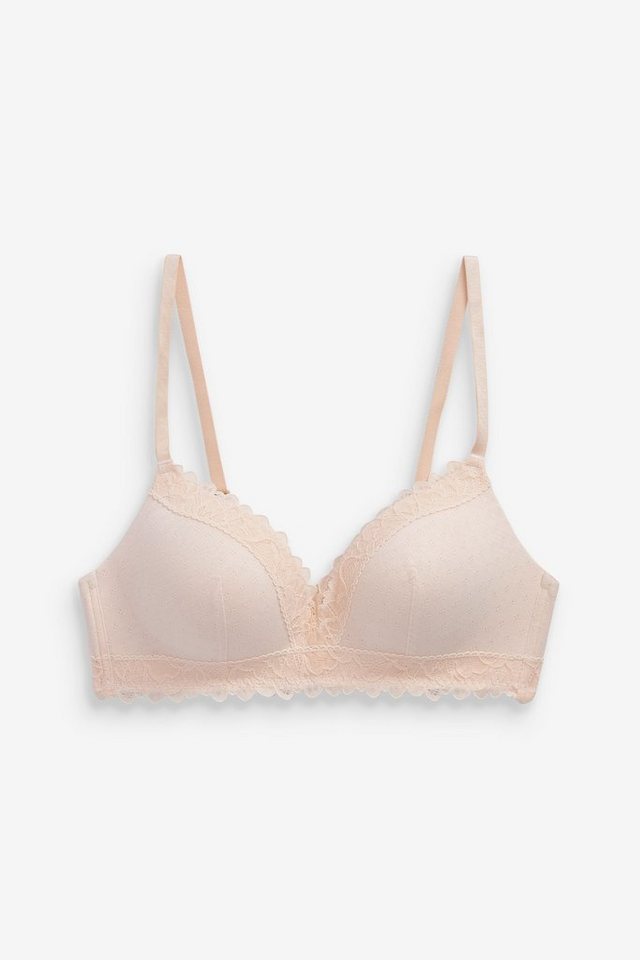 Next Bügelloser BH Leicht wattierter, bügelloser Pointellespitzen-BH (1-tlg) von Next