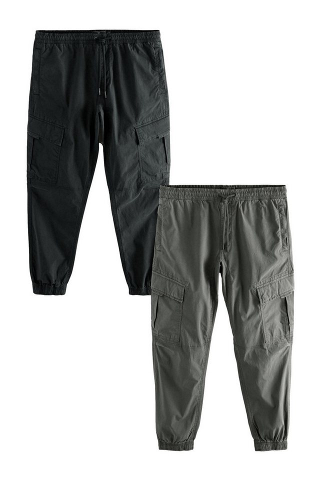 Next Cargohose 2er-Pack Slim Fit Utility-Cargohose mit Stretch (2-tlg) von Next