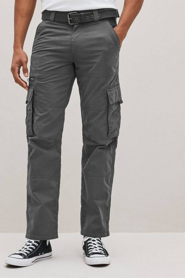 Next Cargohose Relaxed Fit Tech Cargohose mit Gürtel (2-tlg) von Next