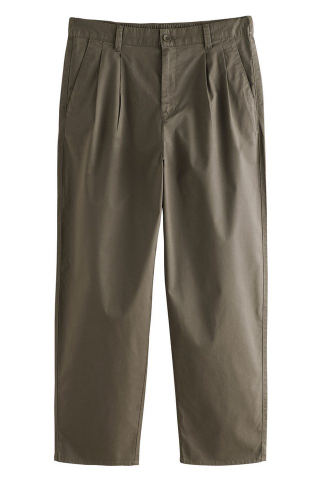 Next Chinohose Sommerliche Workwear-Chinohose mit Bundfalten (1-tlg) von Next