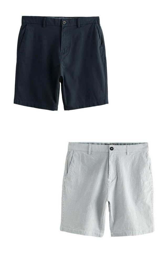 Next Chinoshorts 2er-Pack Straight Fit Chinoshorts mit Stretch (2-tlg) von Next