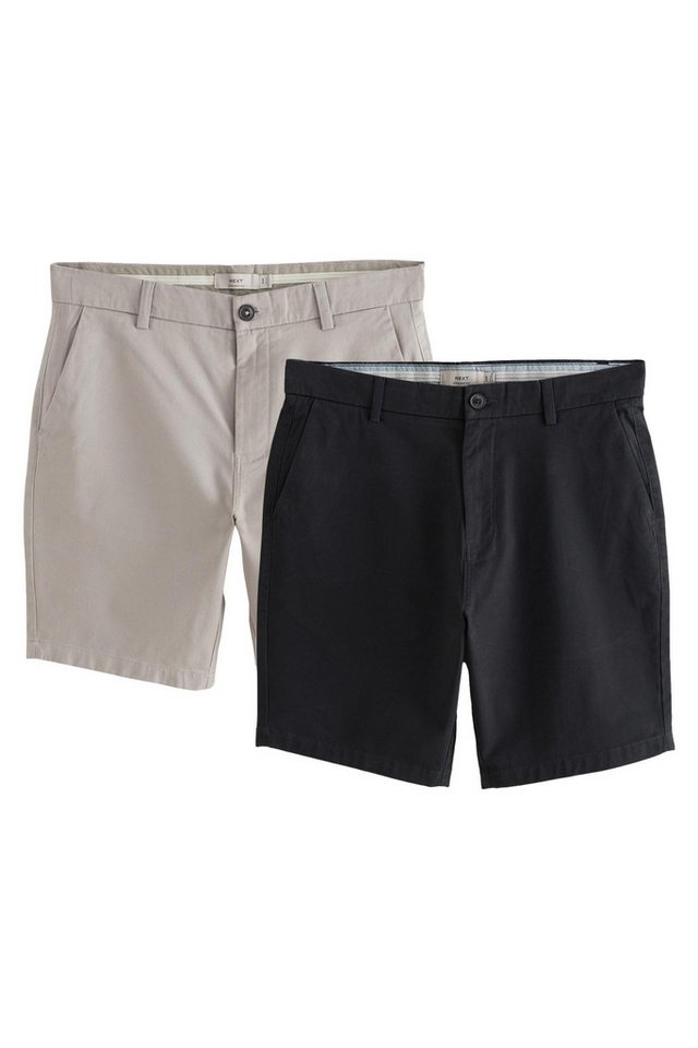 Next Chinoshorts Straight Fit Stretch-Chinoshorts, 2er-Pack (2-tlg) von Next