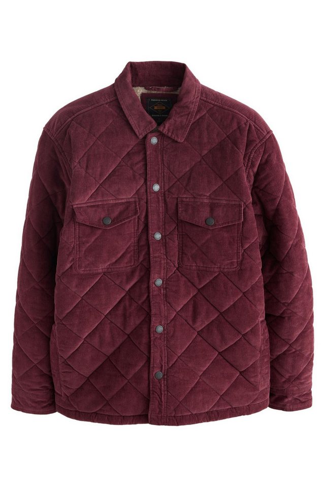 Next Cordjacke Cord-Hemdjacke mit Rautensteppung und Borgfutter (1-St) von Next
