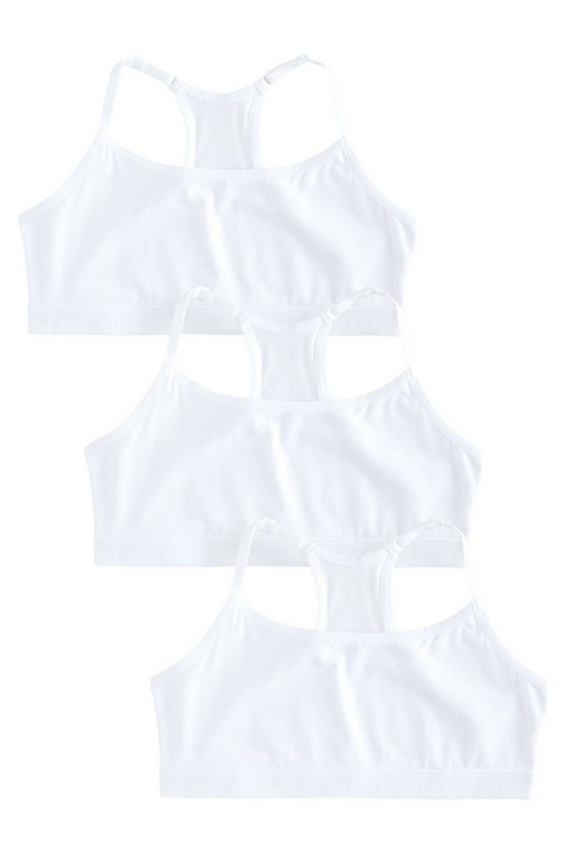 Next Crop-Top 3er-Pack Kurze Trägertops mit Ringerrücken (3-tlg) von Next