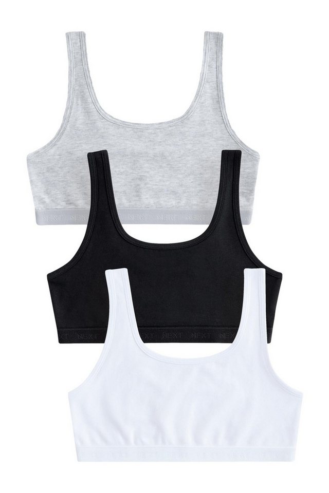 Next Crop-Top Kurz-Top mit U-Boot-Ausschnitt (3-tlg) von Next