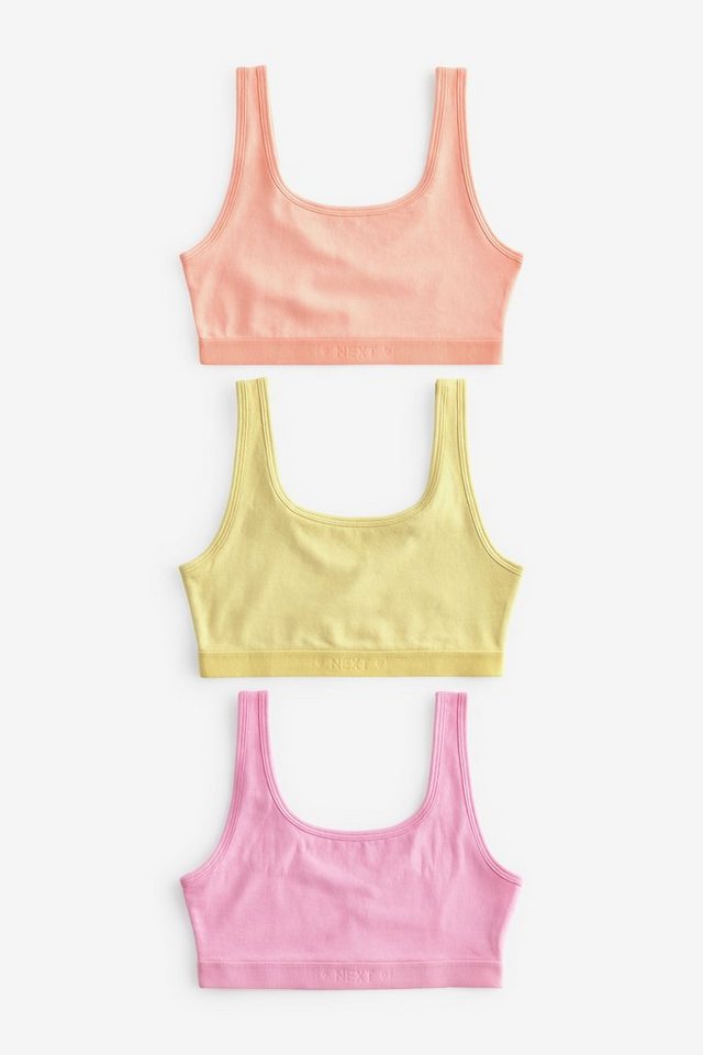 Next Crop-Top Kurztops mit U-Ausschnitt, 3er-Pack (3-tlg) von Next