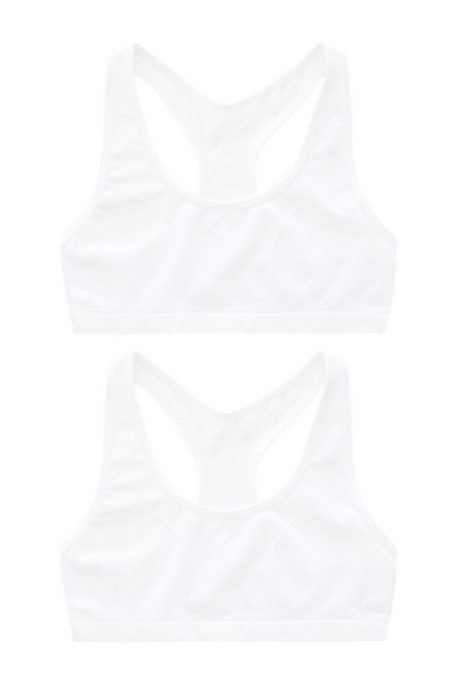 Next Crop-Top Nahtlose Croptops mit Ringerrücken im 2er-Pack (2-tlg) von Next
