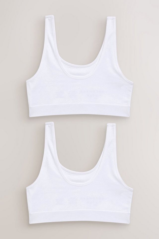 Next Crop-Top Nahtlose Kurztops mit U-Ausschnitt, 2er-Pack (2-tlg) von Next