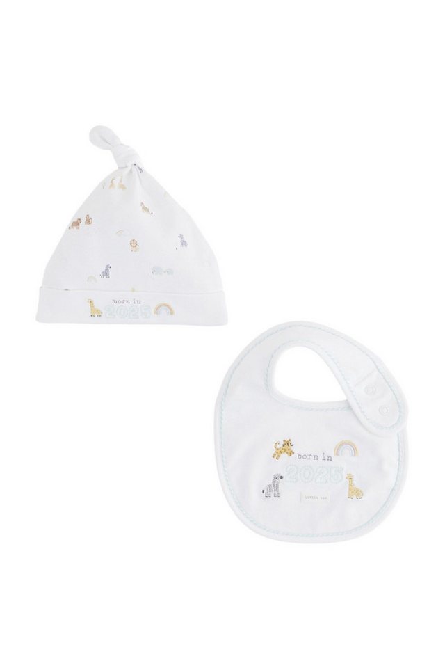 Next Erstlingsmütze „Born in 2025“ Mütze und Lätzchen im Babyset (2-St) von Next