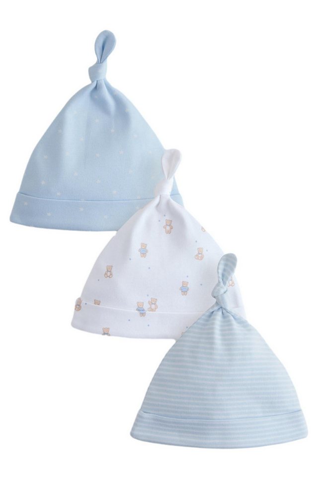 Next Erstlingsmütze Oben geknotete Baby-Mütze, 3er-Pack (3-St) von Next