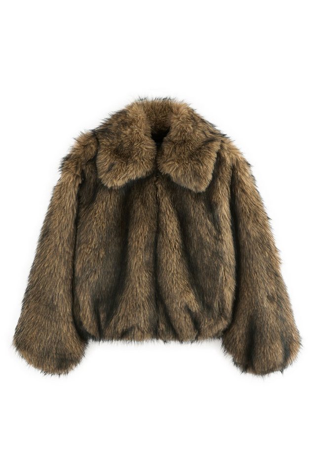 Next Fellimitatjacke Jacke aus Kunstfell mit Reißverschluss (1-St) von Next