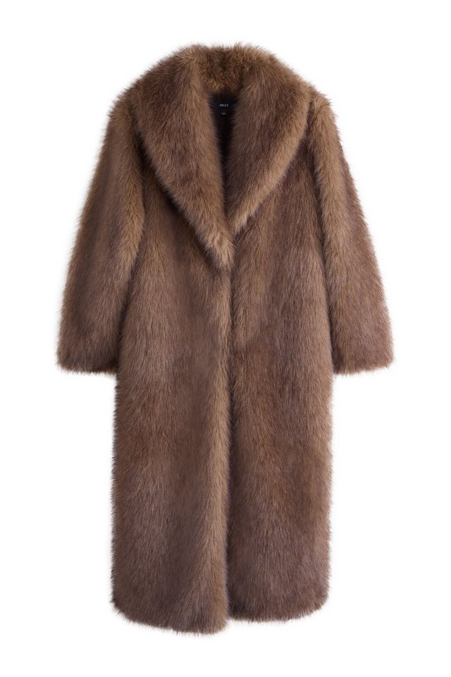 Next Fellimitatmantel Langer Mantel aus Kunstfell (1-tlg) von Next