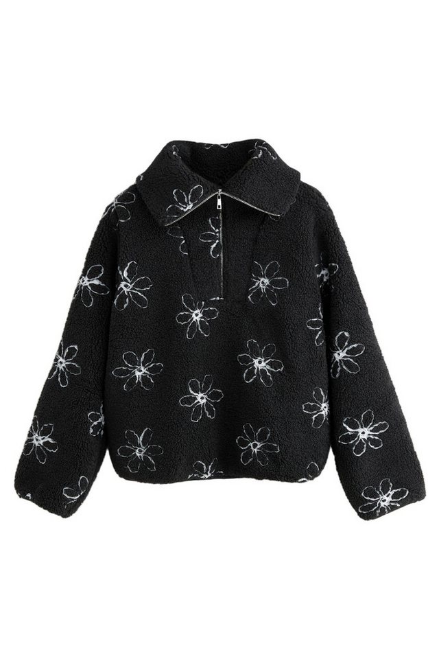 Next Fleecejacke Borg-Pullover mit halblangem Reißverschluss (1-St) von Next