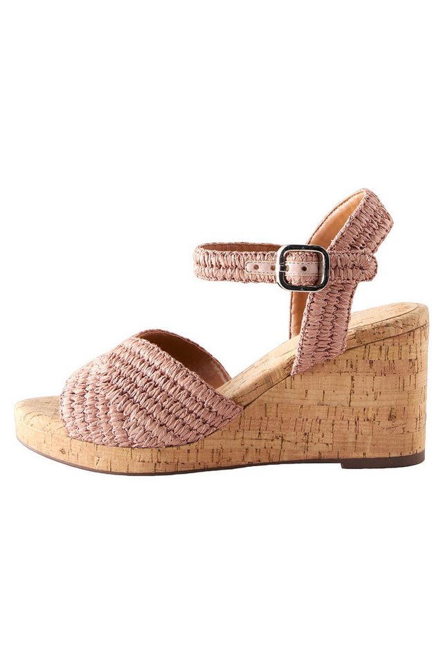 Next Forever Comfort® Runde Kork-Wedges mit Häkeldetail Keilsandalette (1-tlg) von Next