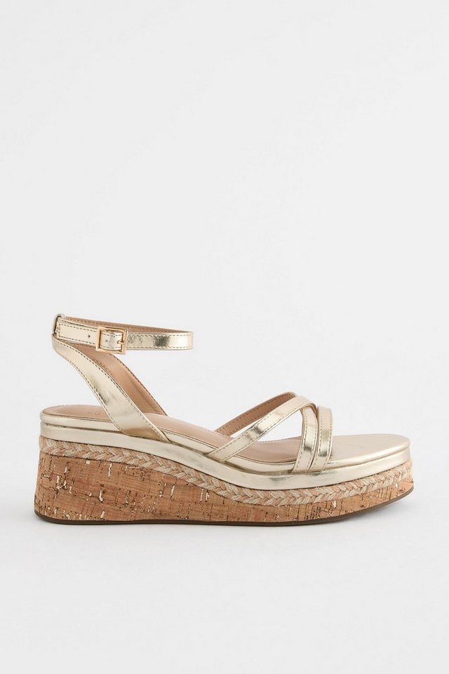 Next Forever Comfort Keilabsatzsandalette in Kork-Optik Keilsandalette (1-tlg) von Next