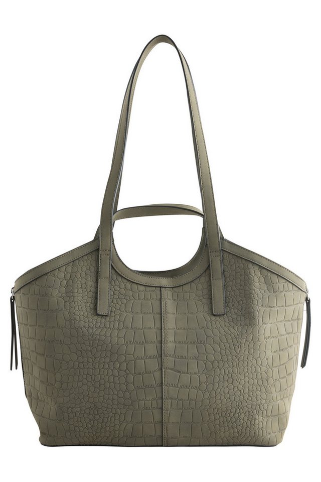 Next Schultertasche Schultertasche in Kroko-Optik aus Velourskunstfell (1-tlg) von Next