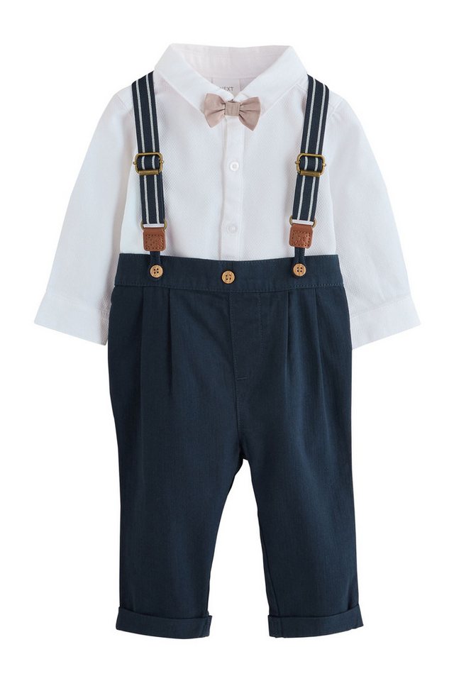 Next Hemd & Hose Baby Hemd, Hose und Hosenträger, 4er-Set (3-tlg) von Next