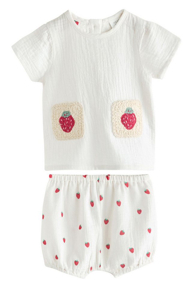 Next Hemd & Hose Babyshirt und Shorts aus 100 % Baumwolle im Set (2-tlg) von Next