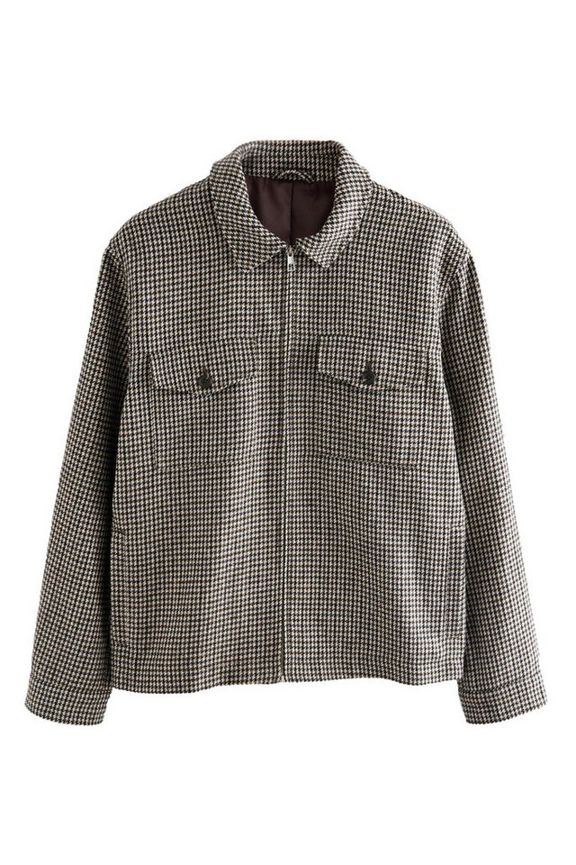 Next Hemdjacke Elegante Jacke mit Hahnentritt + Brusttaschen (1-St) von Next