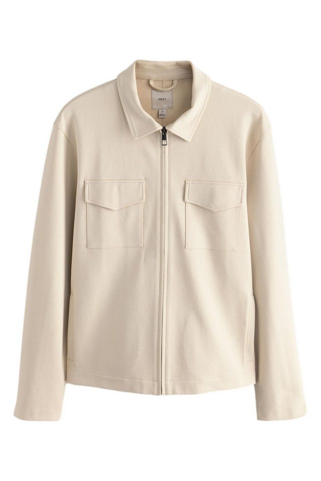 Next Hemdjacke Jersey-Hemdjacke mit Fischgrätmuster (1-St) von Next