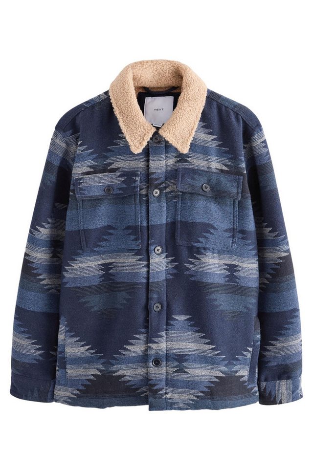 Next Hemdjacke Hemdjacke mit Borgfutter und Navajo-Muster (1-St) von Next