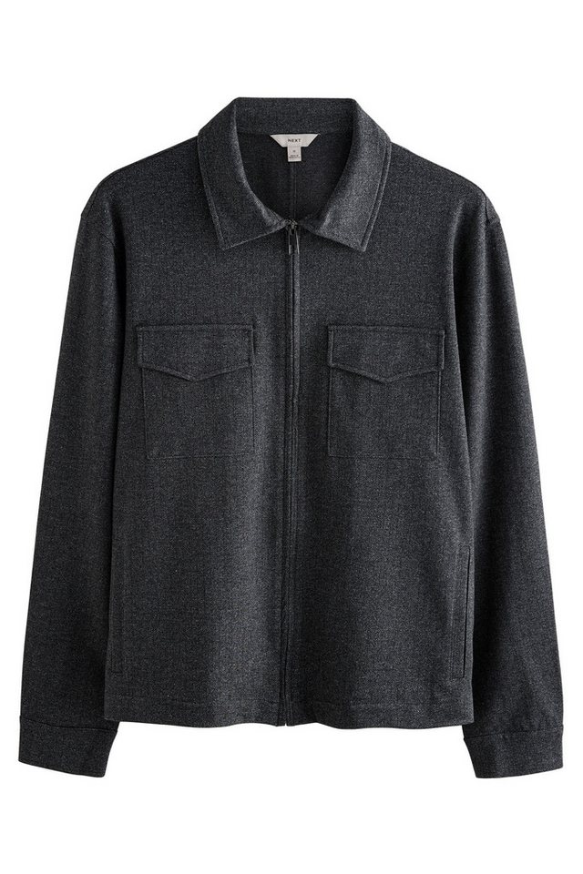 Next Hemdjacke Jersey-Hemdjacke mit Fischgrätmuster (1-St) von Next