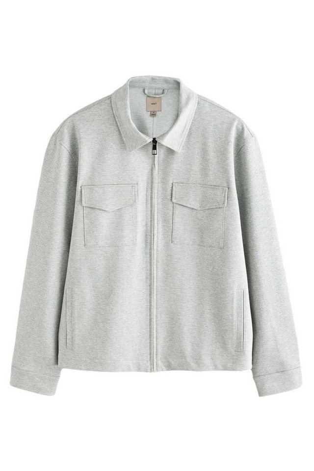 Next Hemdjacke Jersey-Hemdjacke mit Fischgrätmuster (1-St) von Next