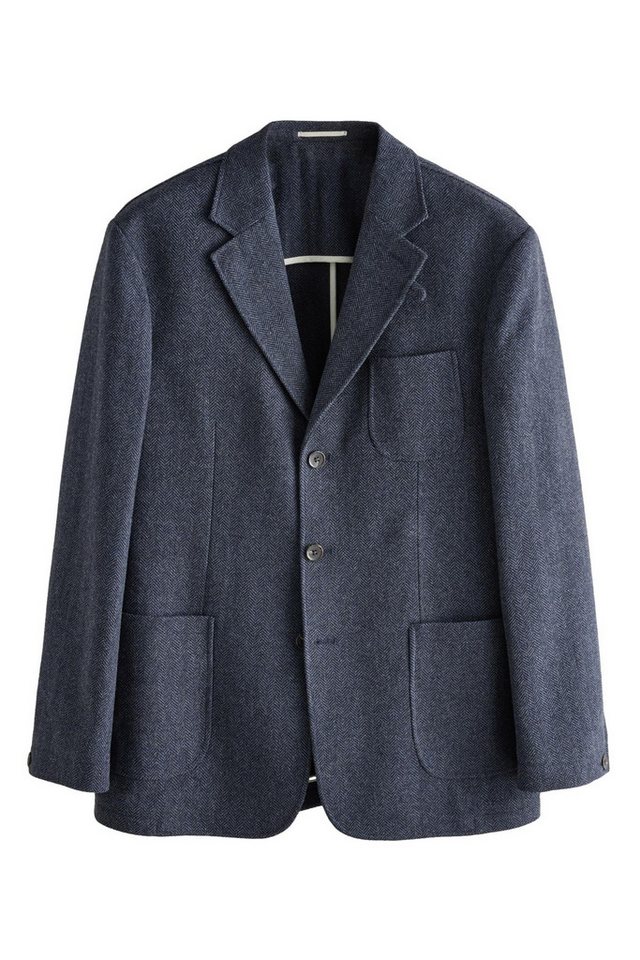 Next Jackenblazer Regular Fit Sakko mit Fischgrätmuster und Wolle (1-tlg) von Next